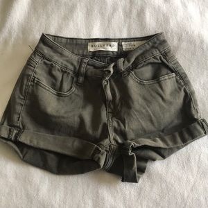 Olive jean shorts